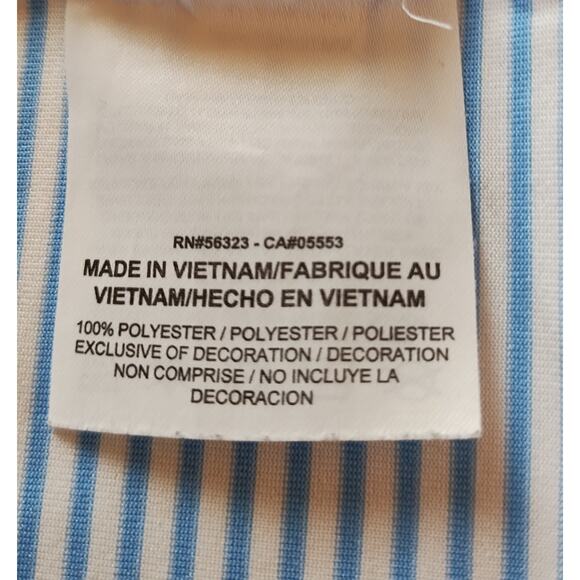 Nike Golf Dri-Fit Blue Striped Short Sleeves Polo T-shirt Size XL - Picture 6 of 11